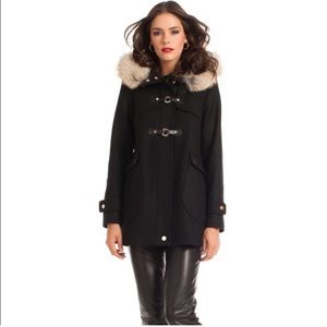 Trina Turk Elizabeth Toggle Duffle Coat Coyote Fur
